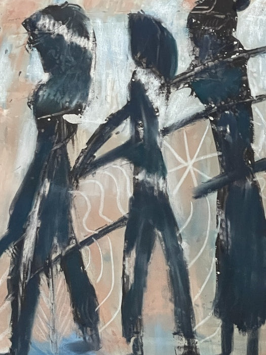 The Amazons: Women, Life, Freedom, 2024, mixed media, 20 x 16 in. / 50.8 x 40.64 cm.