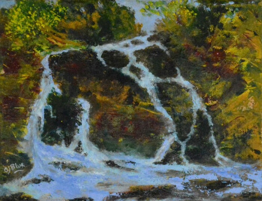 Rushing Waters, 2024, acrylic, 11 x 14 in. / 27.94 x 35.56 cm.