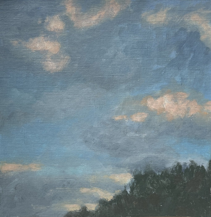 Summer Sky, 2023, gouache, 6 x 6 in. / 15.24 x 15.24 cm.
