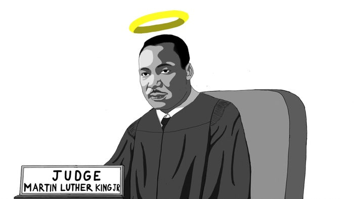 Your Honor: Judge MLK, 2020, digital art, 11 x 20 in. / 27.94 x 50.8 cm.