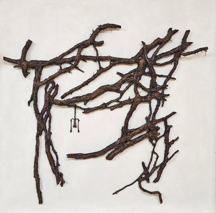 Scholar Roots 1, 2024, mixed media, 33 x 33 in. / 83.82 x 83.82 cm.
