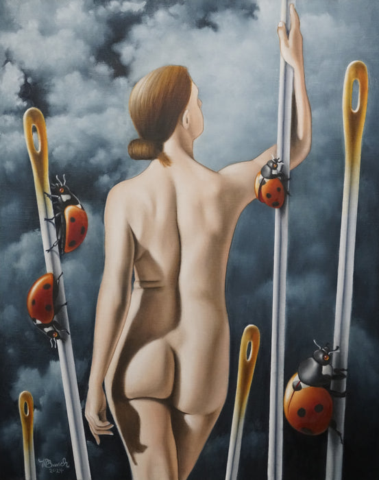Golden Eyes, 2024, oil on linen, 30 x 24 in. / 76.2 x 60.96 cm.