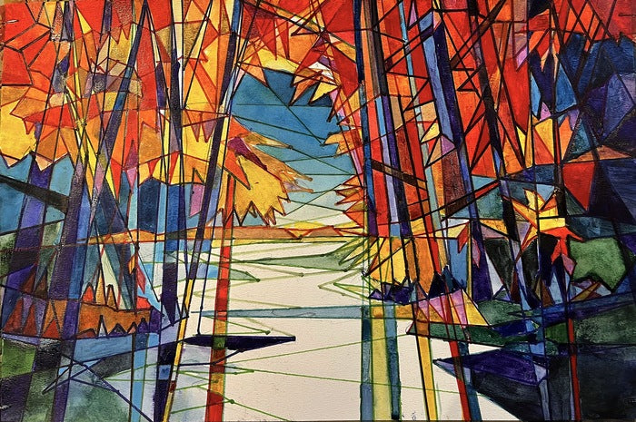 PARADISE LOST, 2024, watercolor, 12 x 18 in. / 30.48 x 45.72 cm.