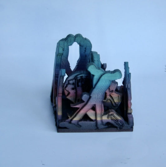 81223 COUPLES, 2023, 3D printed sculpture, 4 x 4 x 4 in. / 10.16 x 10.16 x 10.16 cm.