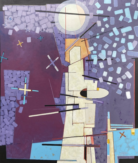 Guidepost 2024 UPDATE, 2024, acrylic on canvas, 34 x 40 in. / 13.3 x 15.7 cm.