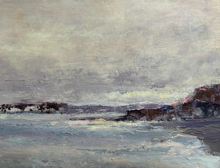 Bolinas Lagoon II, 2023, oil, 12 x 9 in. / 30.48 x 22.86 cm.