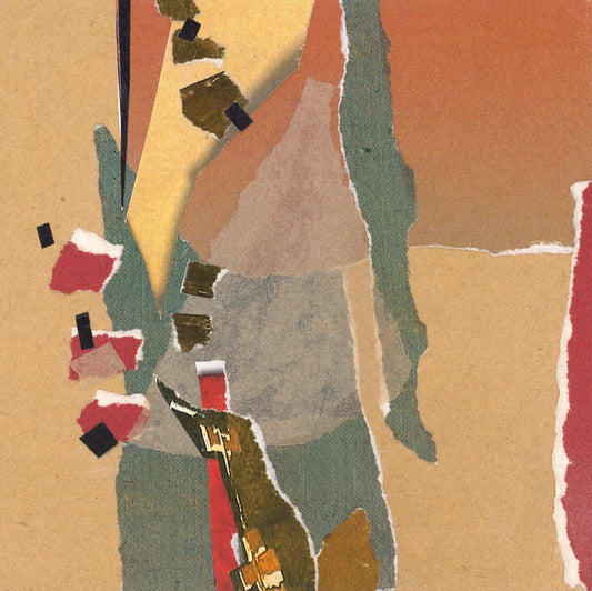 Crowded Villlage, 2024, collage, 5 x 5 in. / 12.7 x 12.7 cm.