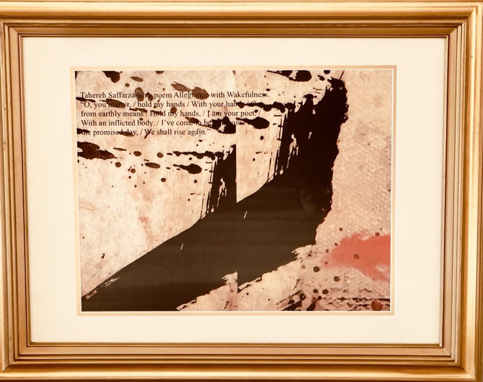 Woman, Life, Freedom, 2024, mixed media, 26 x 22 in. / 66.04 x 55.88 cm.