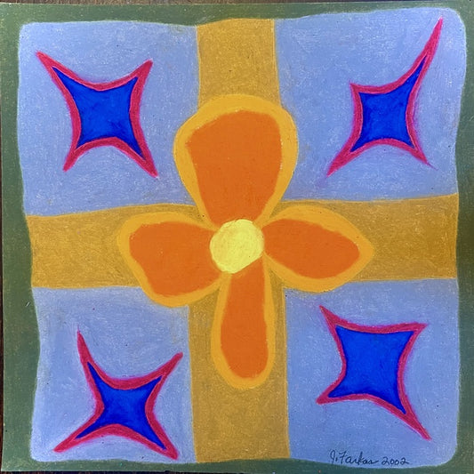 ÚT 33, 2002, oil pastel on paper, 12 x 12 in. / 30.48 x 30.48 cm.