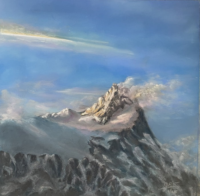 Sun Kissed, 2025, soft pastels, 12 x 12 in. / 30.48 x 30.48 cm.