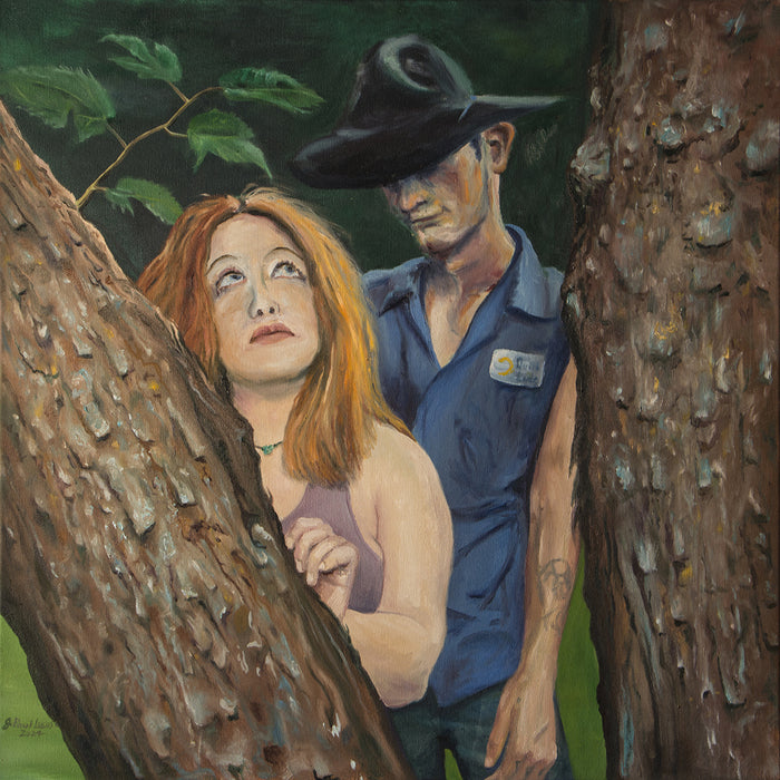 Forked Tree, 2024, oil on canvas, 30 x 30 in. / 76.2 x 76.2 cm.