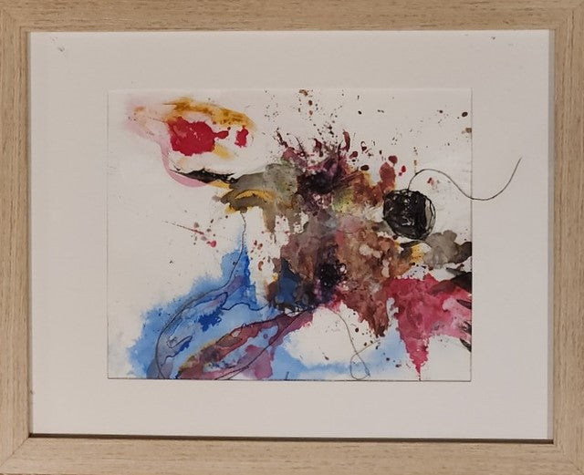 Courage of a Deer, 2024, mixed media, 11 x 8.5 in. / 27.94 x 21.59 cm.