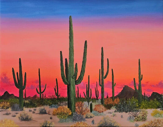 Desert Awakening, 2024, oil on canvas, 16 x 20 in. / 40.64 x 50.8 cm.