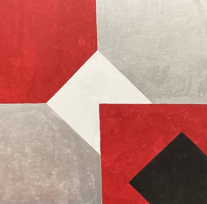 White Disappearing, 2024, oil on canvas, 24 x 24 in. / 60.96 x 60.96 cm.