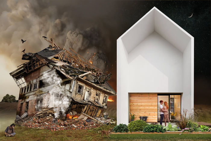 Bewildered Man, 2024, digital composite, 22 x 28 in. / 55.88 x 71.12 cm.