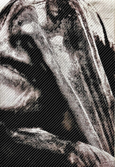 Caught, 2025, art quilt, 36 x 27 in. / 91.44 x 68.58 cm.