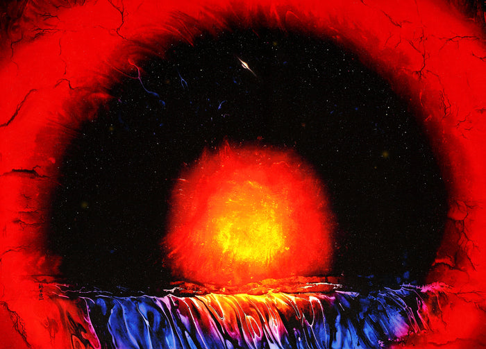 Supernova Explosion, 2007, mixed media, 61 x 87 cm. / 24 x 34.2 in.