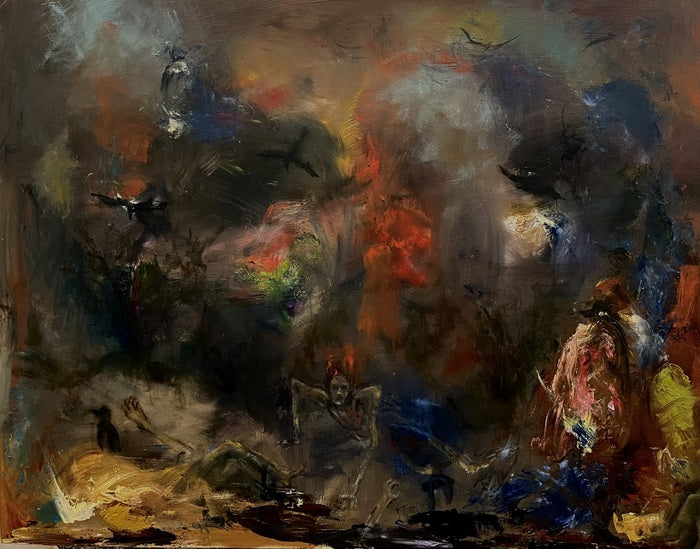 Apocalypto, 2025, oil on canvas, 40 x 30 in. / 101.6 x 76.2 cm.