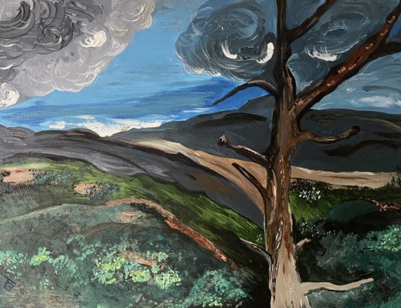 She Still Stands Strong, 2024, acrylic, 18 x 24 in. / 45.72 x 60.96 cm.