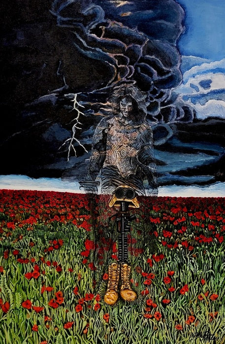 Evermore, 2024, acrylic on canvas, 40 x 30 in. / 101.6 x 76.2 cm.