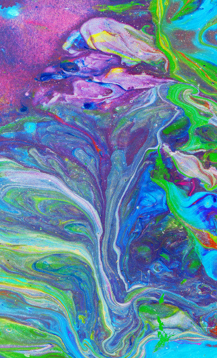 Rose Glory, 2024, paintblot, 11 x 18 in. / 27.94 x 45.72 cm.