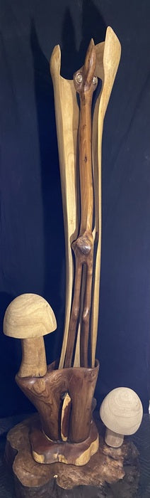 Baby Crane, 2024, sculpture, 88.5 x 28 x 21.5 in. / 224.79 x 71.12 x 54.61 cm.