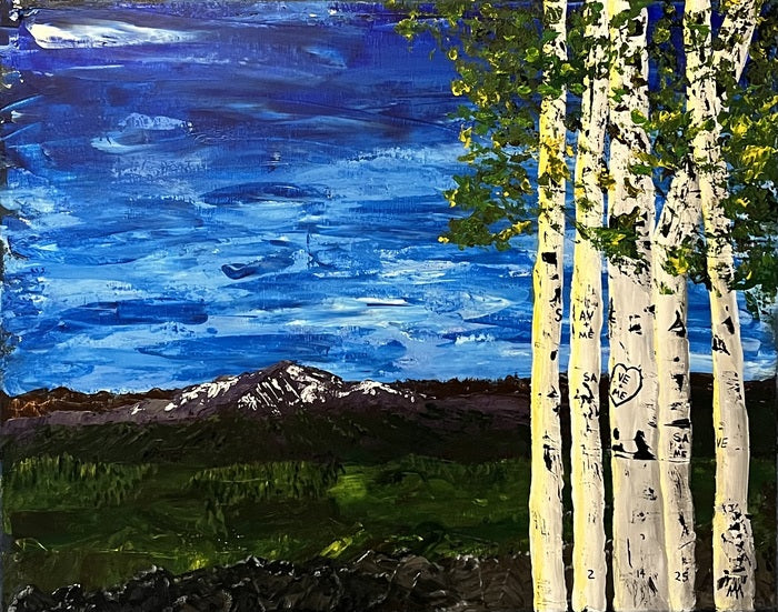 Save Me (Graffiti Series #2), 2025, acrylic on canvas, 16 x 20 in. / 40.64 x 50.8 cm.