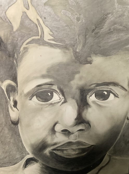 Eugene, 2020, graphite drawing, 36 x 24 in. / 91.44 x 60.96 cm.