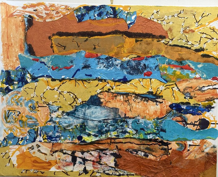 Desert Sunrise, 2024, mixed media, 24 x 39 in. / 60.96 x 99.06 cm.