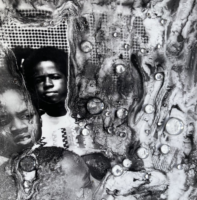 Untitled, from the Series 'Organic Matters', 2025, c-print with resin and beads, 6 x 6 in. / 15.24 x 15.24 cm.