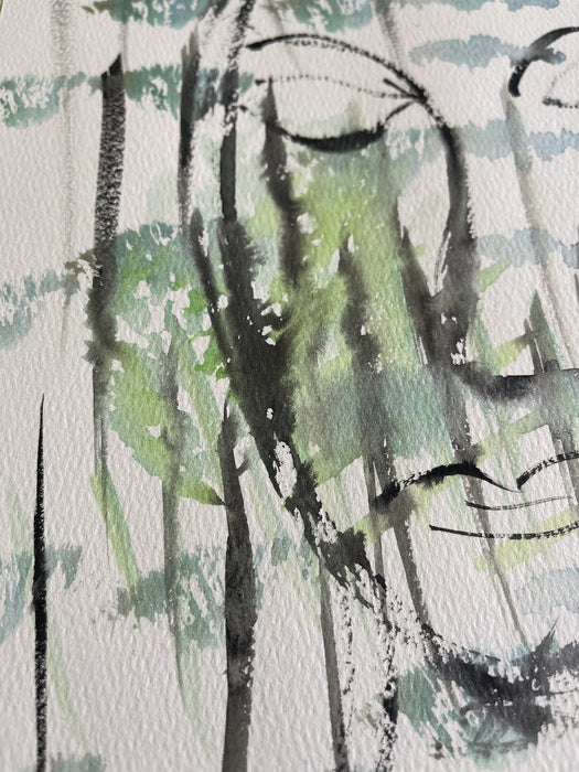 Meditative Illumination, 2023, mixed media, 20 x 16 in. / 50.8 x 40.64 cm.