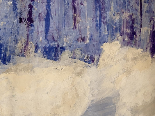 Snowy Interlude, 2022, mixed media, 24 x 20 in. / 60.96 x 50.8 cm.