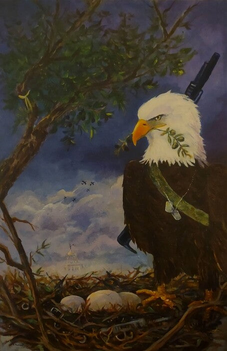 The Olive Tree, 2025, acrylic, 3 x 2 ft. / 36 x 24 in.