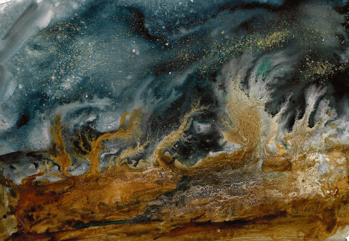 Nightstorm, 2021, watercolor, 11 x 16 in. / 27.94 x 40.64 cm.