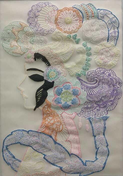 Leung Hung Yuk Hit War-Drum Boost Morale Retreat Jin Troop, 2018, painting, 42 x 29 cm. / 16.5 x 11.4 in.