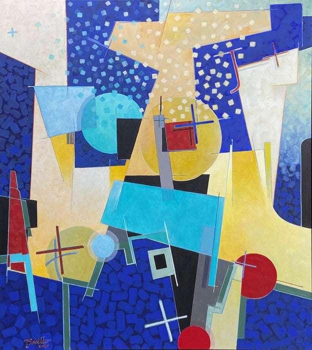 JWST Revision, 2025, acrylic on canvas, 38 x 32 in. / 96.52 x 81.28 cm.