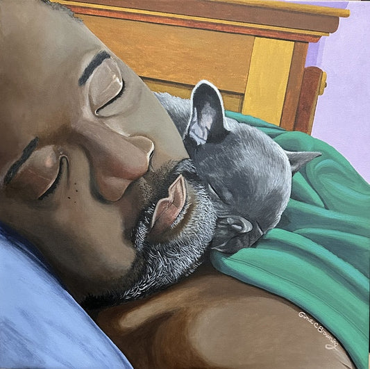 Can We Keep Her?, 2024, acrylic on canvas, 20 x 20 in. / 50.8 x 50.8 cm.