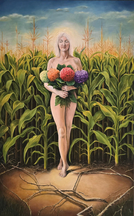 Thorny Issue, 2024, oil on canvas, 30 x 48 in. / 76.2 x 121.92 cm.