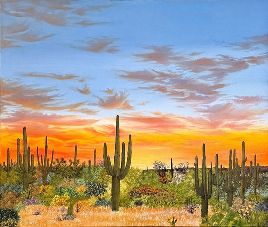 Indigo Sunset, 2025, oil, 20 x 24 in. / 50.8 x 60.96 cm.