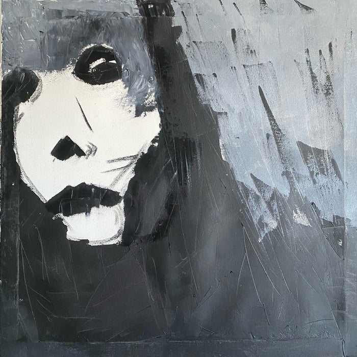 'Self-Portrait in Winter', 2025, oil on canvas, 65 x 65 cm. / 25.5 x 25.5 in.