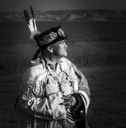 Father Nikos, 2024, black and white archival print, 15 x 15 in. / 38.1 x 38.1 cm.