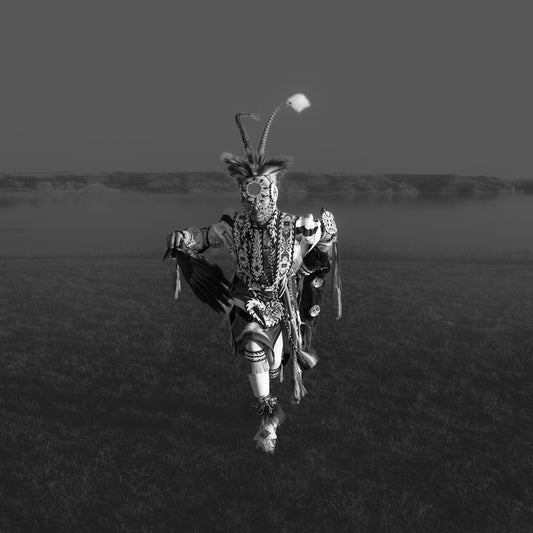 Dance of the Prairie Chicken, 2024, black and white archival print, 15 x 15 in. / 38.1 x 38.1 cm.
