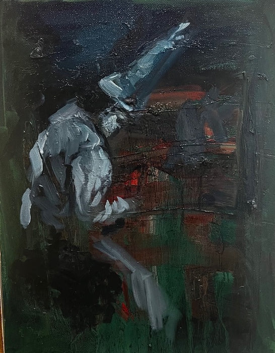 The Wizard, 2025, oil on canvas, 14 x 11 in. / 35.56 x 27.94 cm.