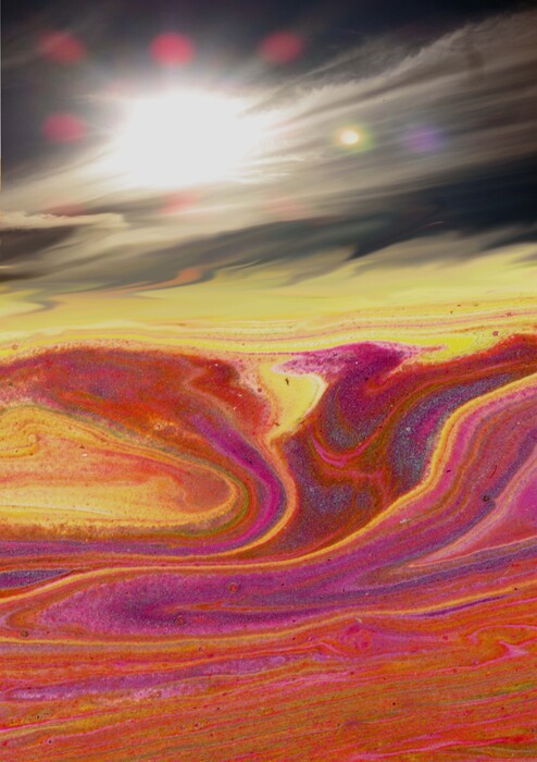 SUNSCAPE, 2025, digital media, 17 x 12 in. / 43.18 x 30.48 cm.