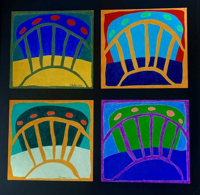 Chairs III, 2005, oil pastel on paper, 31 x 30 in. / 78.74 x 76.2 cm.