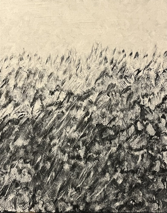 Lost in the Crowd (No Matter How You Look At It #2), 2025, acrylic on canvas, 16 x 20 in. / 40.64 x 50.8 cm.