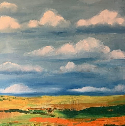 Prairie Landscape, 2019, oil on canvas, 36 x 36 in. / 91.44 x 91.44 cm.