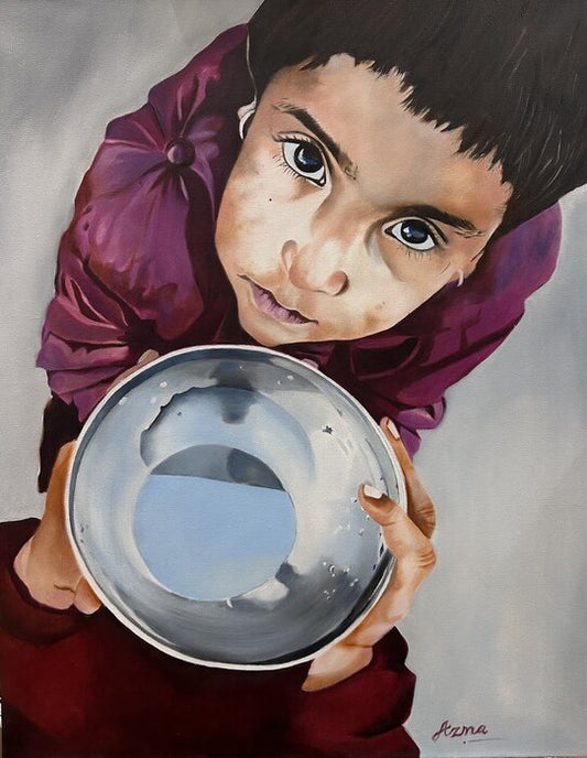 Child Hunger and Deprivation, 2024, oil, 24 x 30 in. / 60.96 x 76.2 cm.