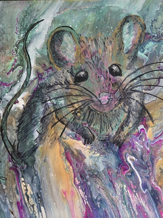 House Mouse, 2024, acrylic, 14 x 14 in. / 35.56 x 35.56 cm.