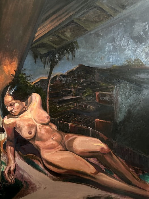 Outside Inside, 2025, oil paint, 40 x 30 in. / 101.6 x 76.2 cm.